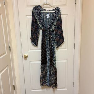 Free People Multicolor Patterned Kimono NWT One Size